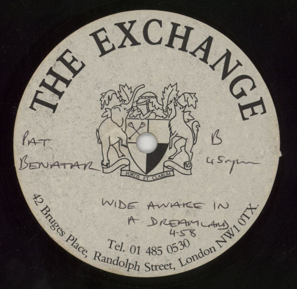 Pat Benatar One Love UK acetate