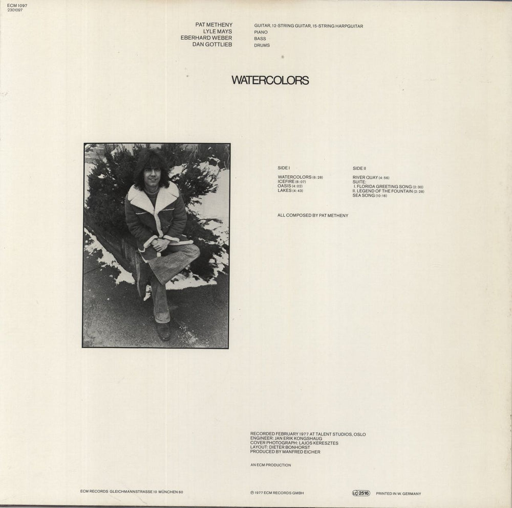 Pat Metheny Watercolors German vinyl LP album (LP record)