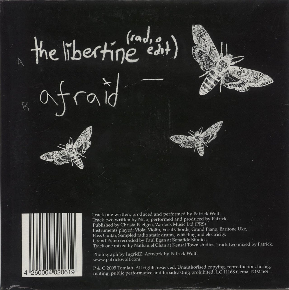 Patrick Wolf The Libertine - Sealed UK 7" vinyl single (7 inch record / 45) 4260004020619