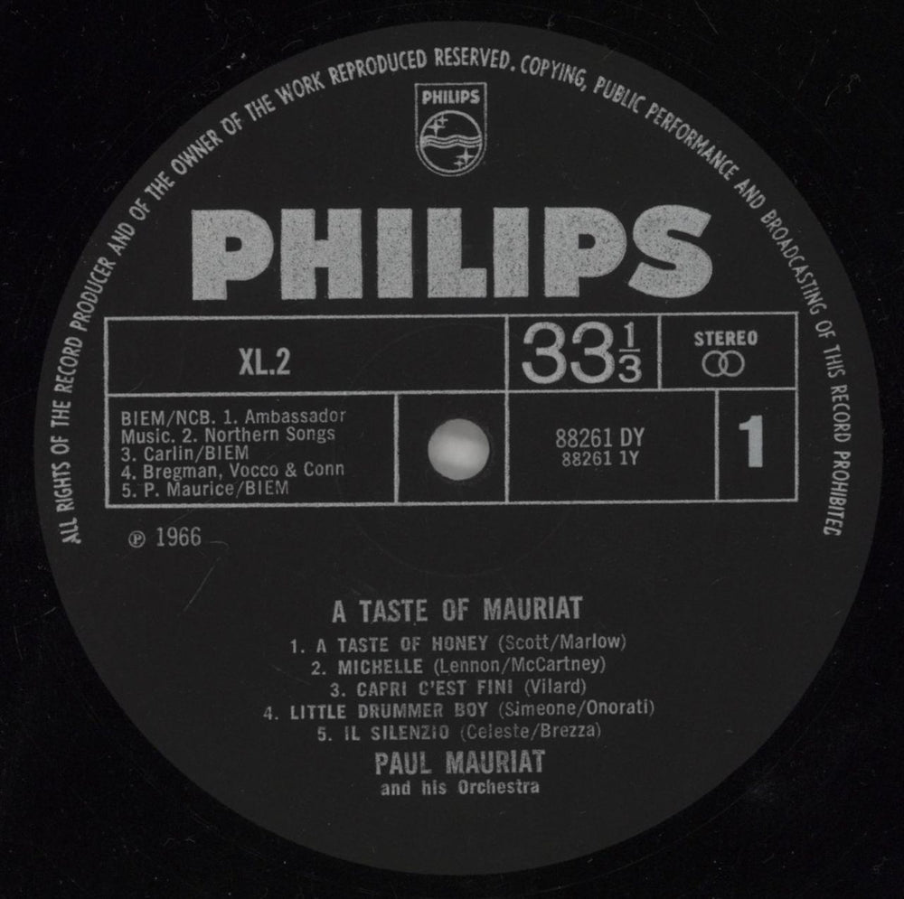 Paul Mauriat A Taste Of Mauriat UK vinyl LP album (LP record) PMRLPAT576473