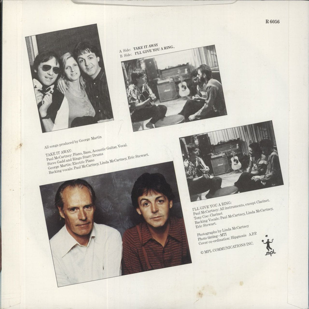 Paul McCartney and Wings Take It Away - Injection + P/S UK 7" vinyl single (7 inch record / 45)