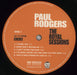 Paul Rodgers The Royal Sessions - 200 Gram Vinyl US vinyl LP album (LP record) RGRLPTH782784