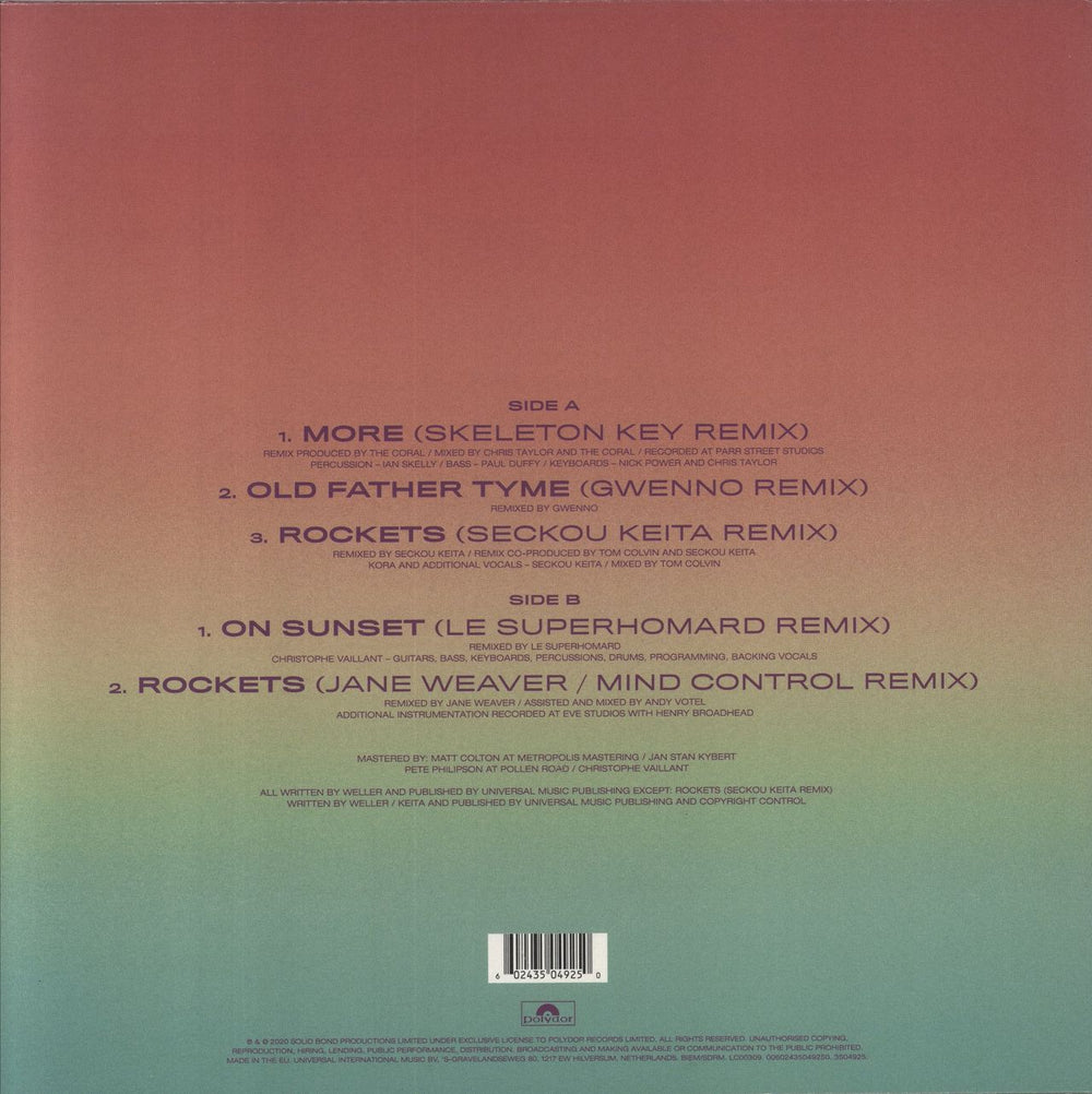 Paul Weller On Sunset Remixes UK 12" vinyl single (12 inch record / Maxi-single) 602435049250