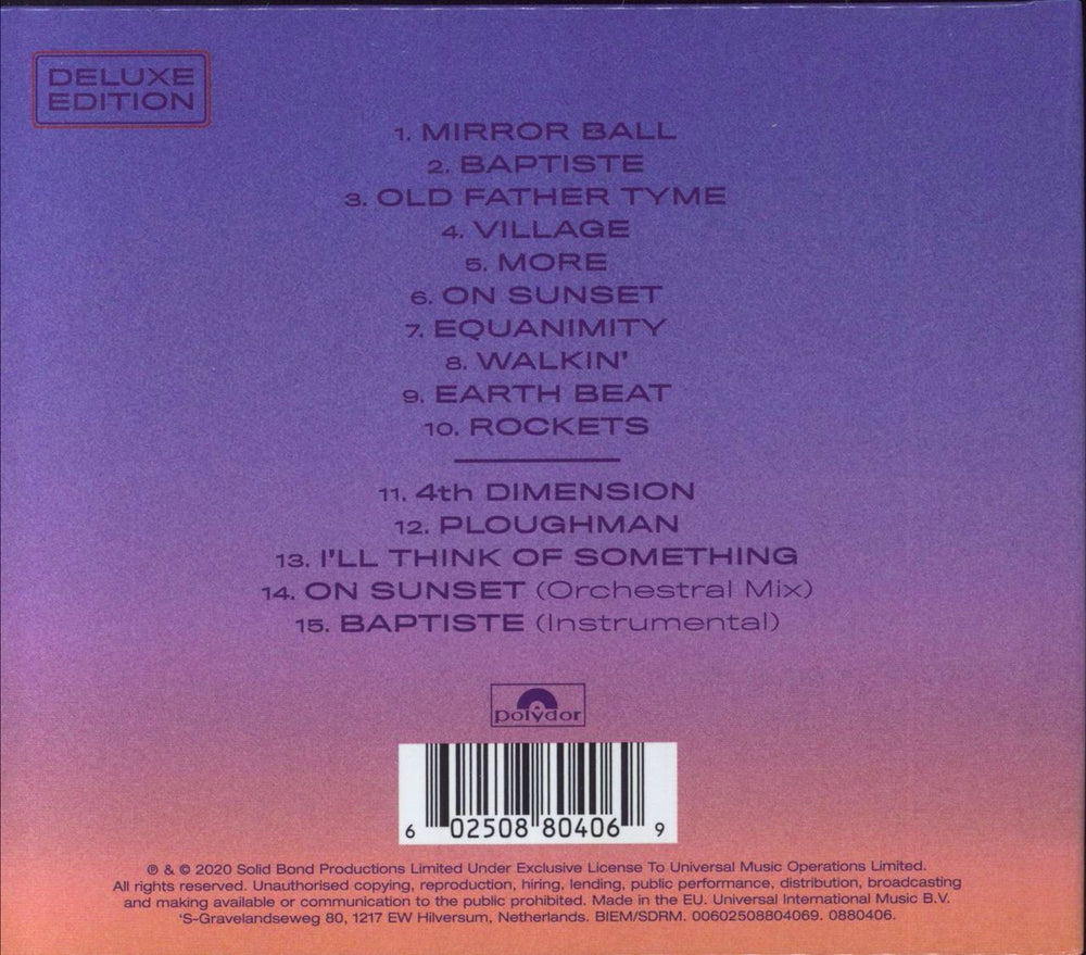 Paul Weller On Sunset UK CD album (CDLP) 602508804069