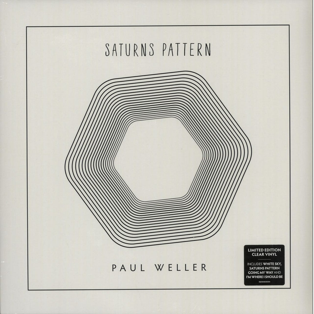 Paul Weller Saturns Pattern - 180gram Clear Vinyl - Sealed UK vinyl LP album (LP record) 0825646030354