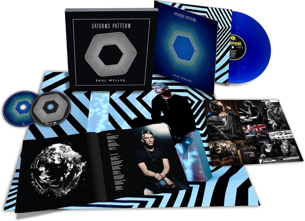 Paul Weller Saturns Pattern - Blue Vinyl UK Vinyl Box Set WELVXSA860827