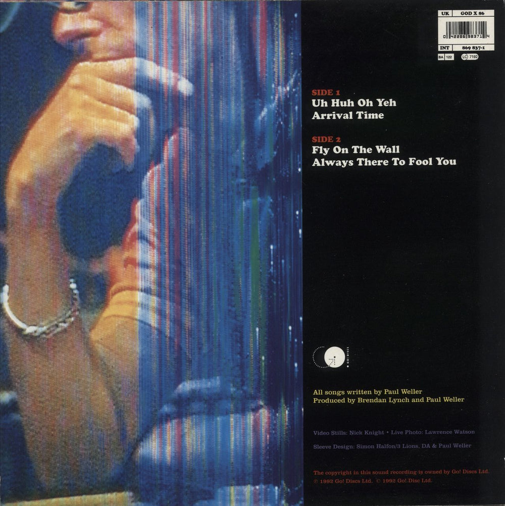 Paul Weller Uh-huh Oh Yeh - EX UK 12" vinyl single (12 inch record / Maxi-single) 042286983714