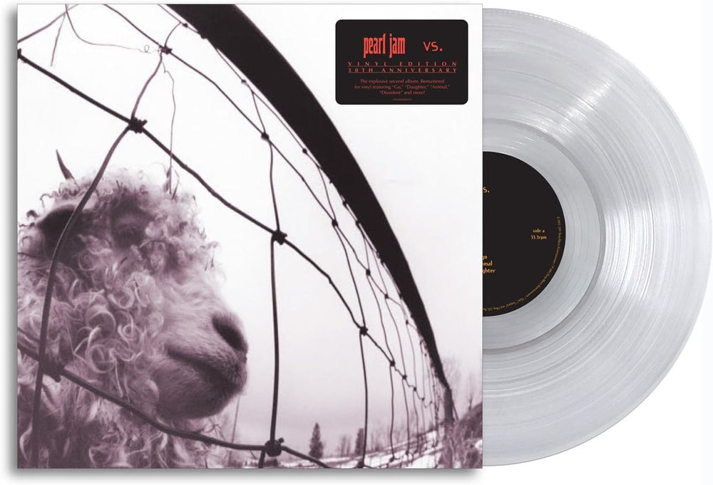 Pearl Jam Vs. - 30th Anniversary Clear Vinyl - Sealed UK vinyl LP album (LP record) 196588368714