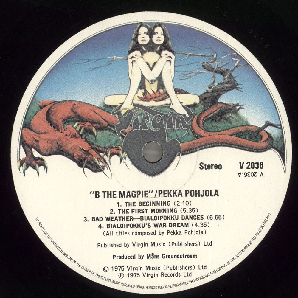 Pekka Pohjola B The Magpie UK vinyl LP album (LP record) PKKLPBT718740