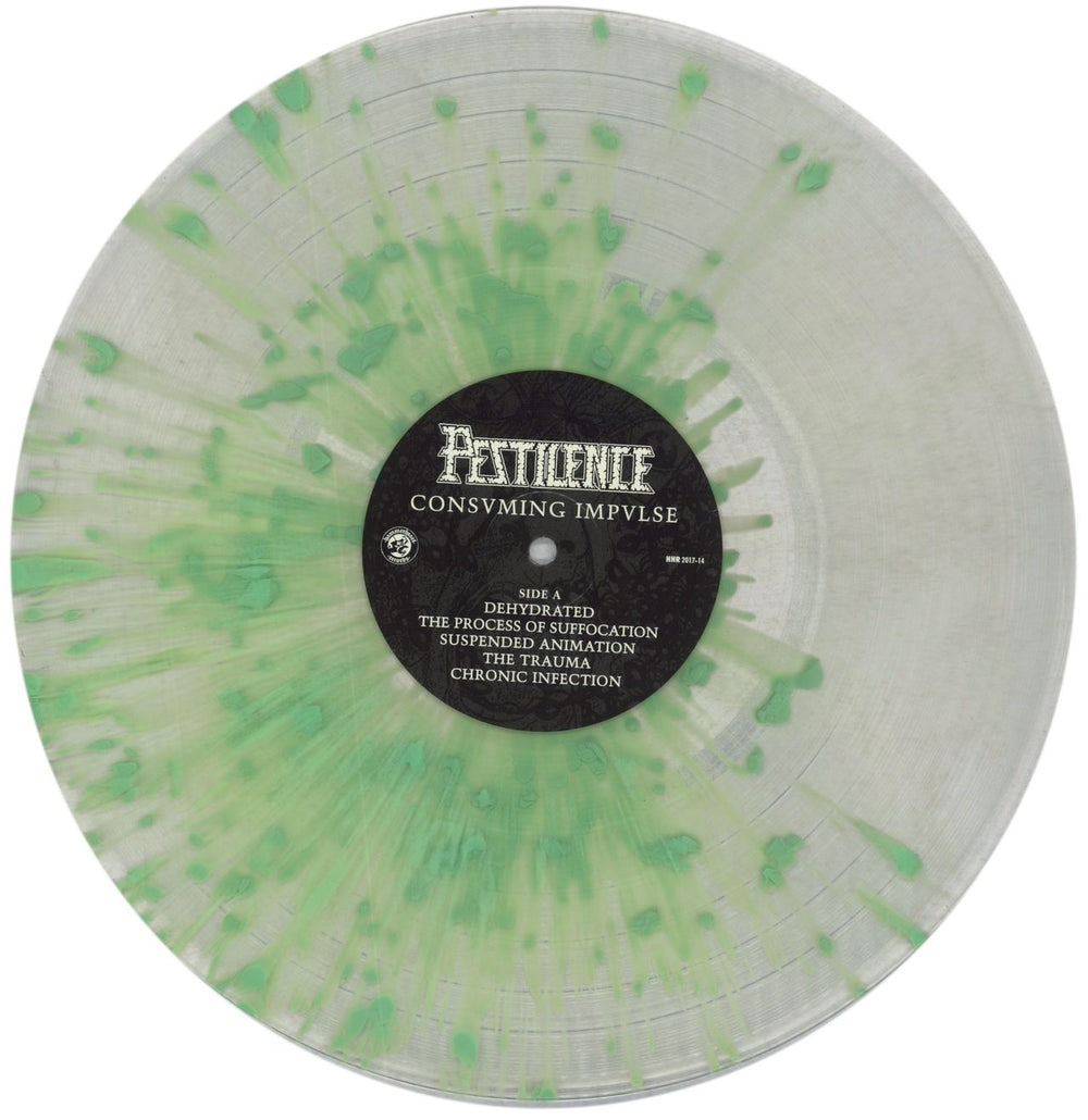 Pestilence Consuming Impulse - 180gm Clear Mint Green Splatter Vinyl Dutch vinyl LP album (LP record) P45LPCO840920