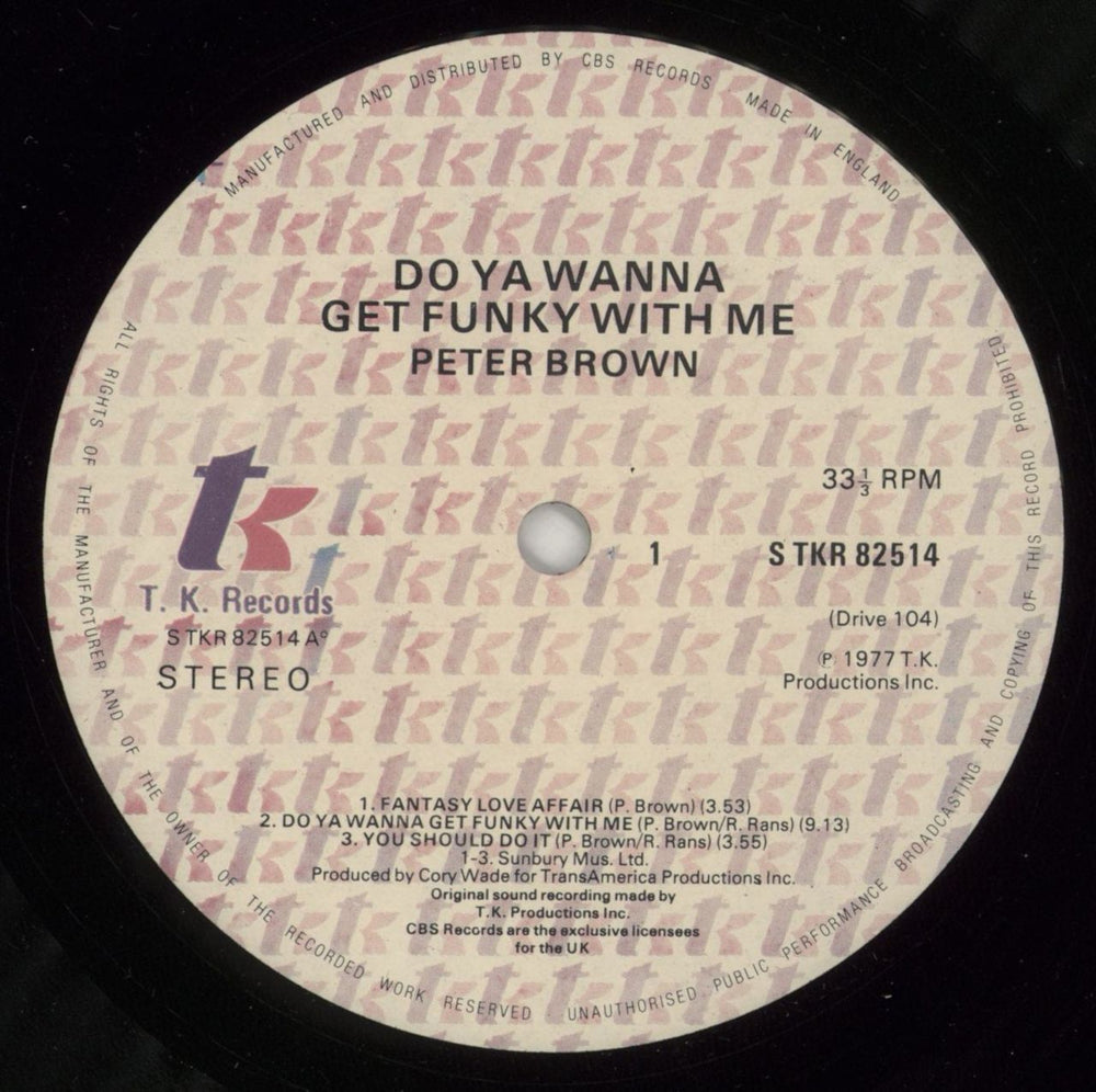 Peter Brown Do Ya Wanna Get Funky With Me UK vinyl LP album (LP record) PT8LPDO557991