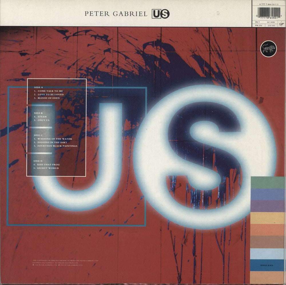 Peter Gabriel Us + Brit Awards Winner Sticker UK 2-LP vinyl record set (Double LP Album) 077778645511