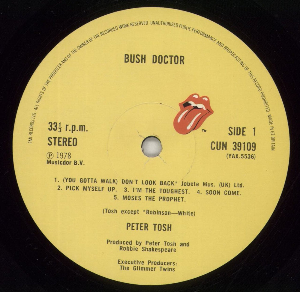 Peter Tosh Bush Doctor UK vinyl LP album (LP record) TOSLPBU330141