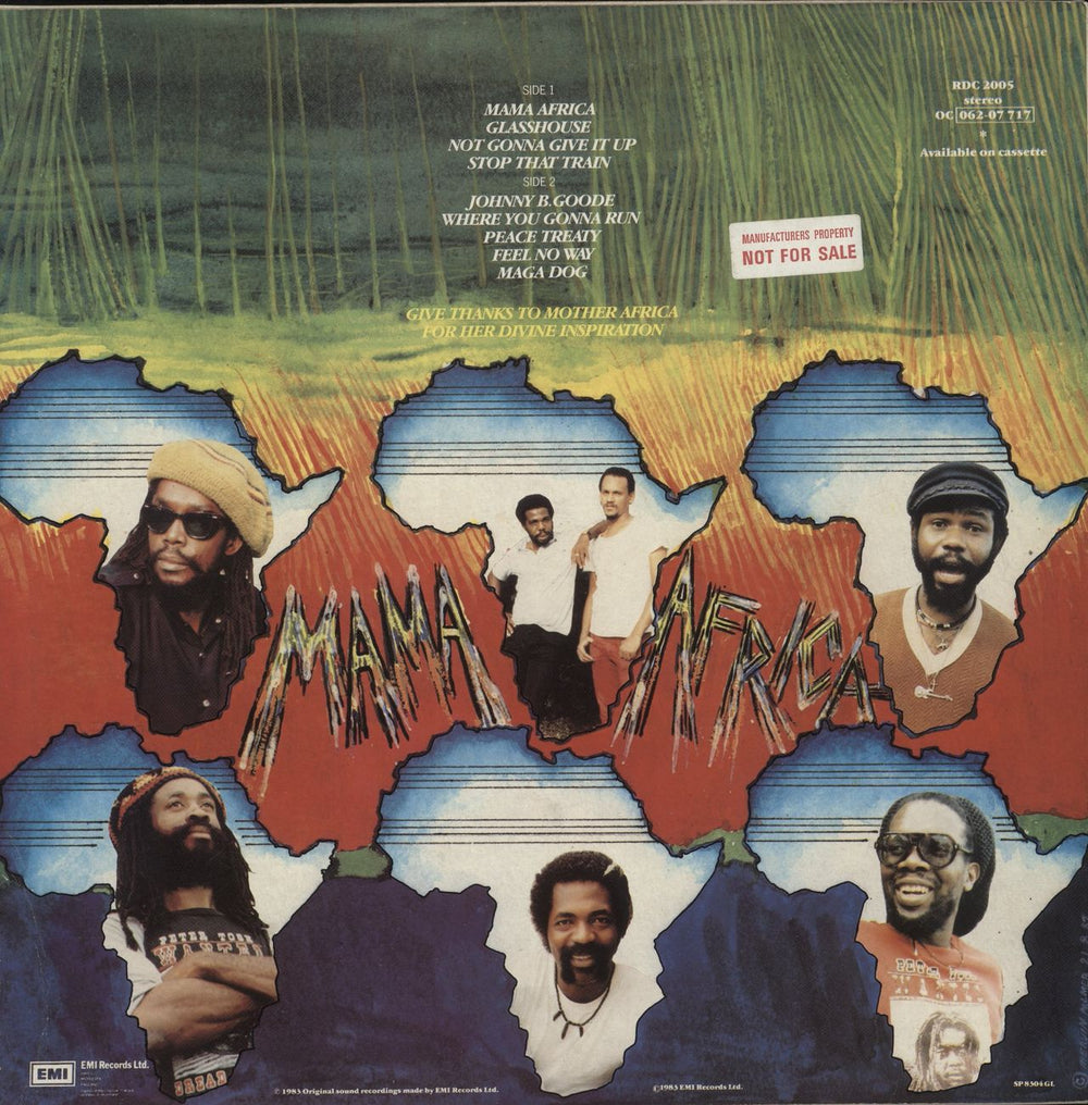 Peter Tosh Mama Africa UK vinyl LP album (LP record)