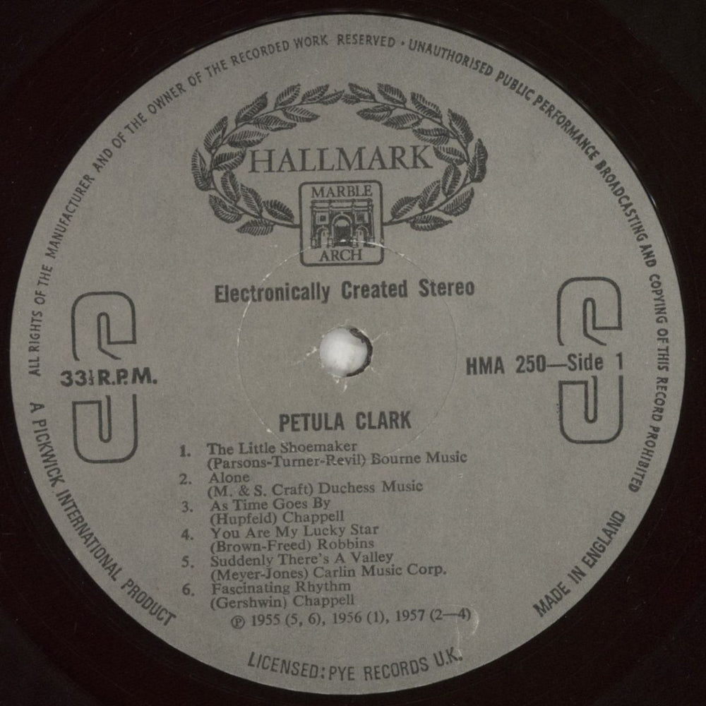 Petula Clark Petula Clark UK vinyl LP album (LP record) PTCLPPE317062