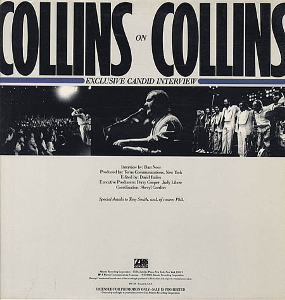 Phil Collins Collins On Collins US Promo vinyl LP album (LP record) COLLPCO13816