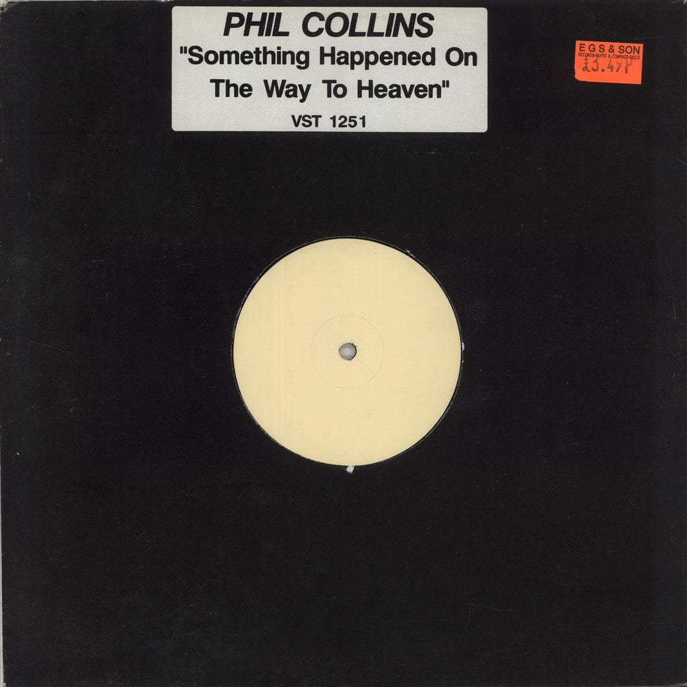 Phil Collins Something Happened On The Way To Heaven - White Label UK 12" vinyl single (12 inch record / Maxi-single) VST1251