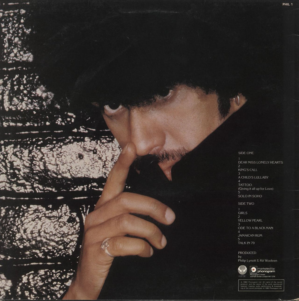Phil Lynott Solo In Soho + Sleeve - VG+ UK picture disc LP (vinyl picture disc album)