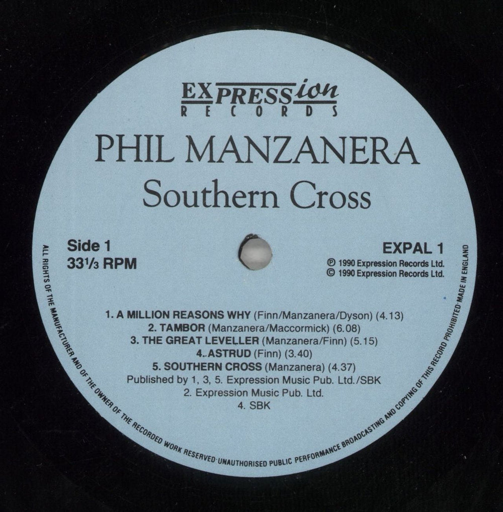 Phil Manzanera Southern Cross UK vinyl LP album (LP record) PMZLPSO184112