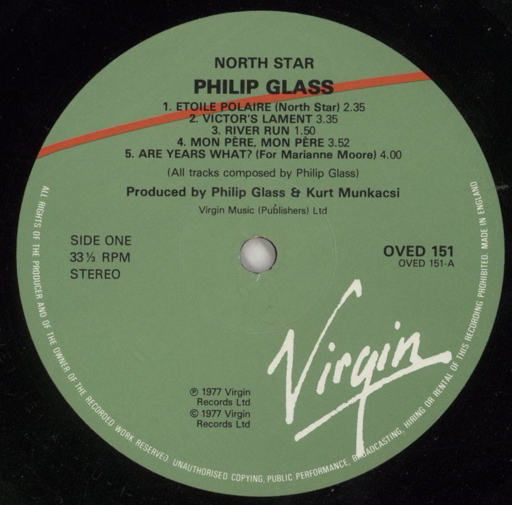 Philip Glass North Star UK vinyl LP album (LP record) PLGLPNO595778