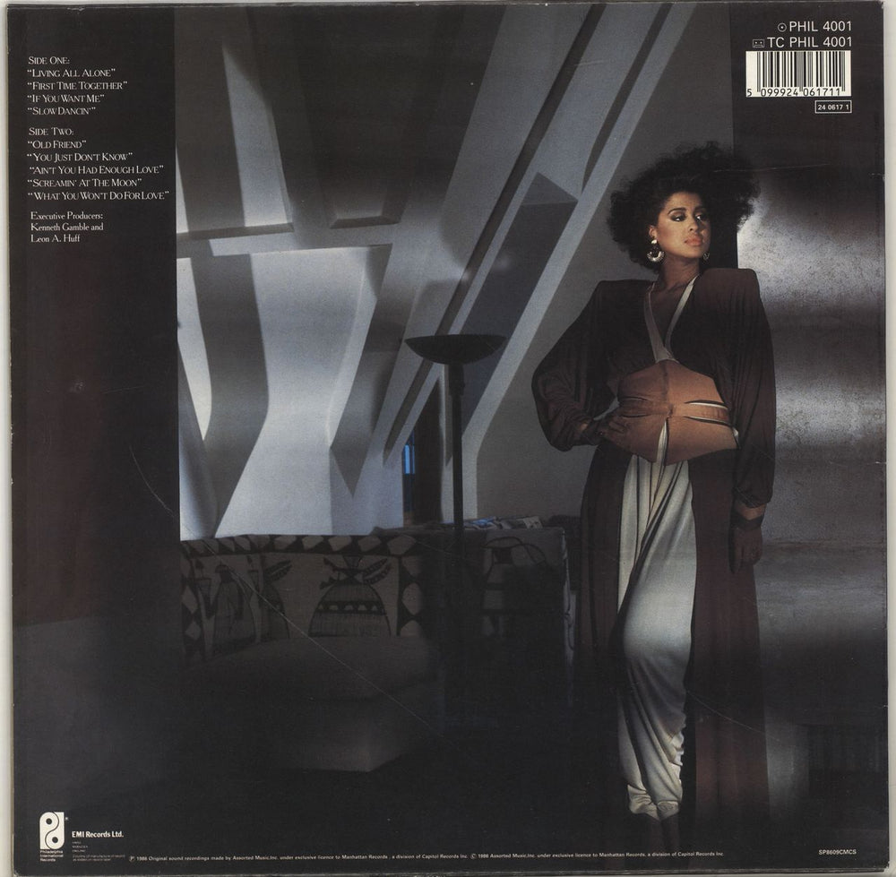 Phyllis Hyman Living All Alone UK vinyl LP album (LP record) 5099924061711