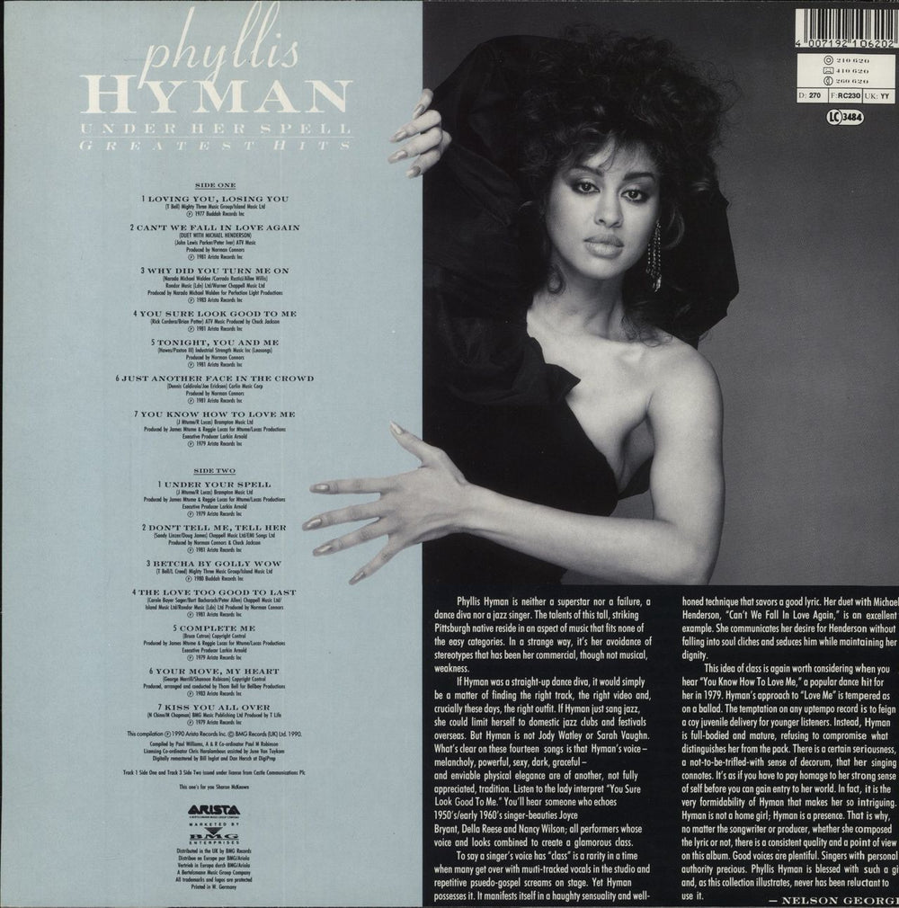 Phyllis Hyman The Best Of Phyllis Hyman - Greatest Hits German vinyl LP album (LP record) 4007192106202