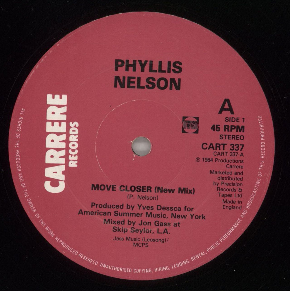 Phyllis Nelson Move Closer - Picture Sleeve UK 12" vinyl single (12 inch record / Maxi-single) PHY12MO854614