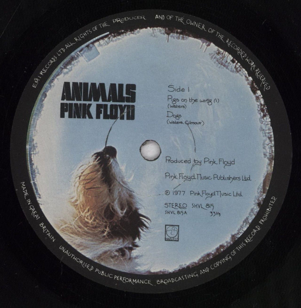 Pink Floyd Animals - 1st - A2/B2 - VG UK vinyl LP album (LP record) PINLPAN835857