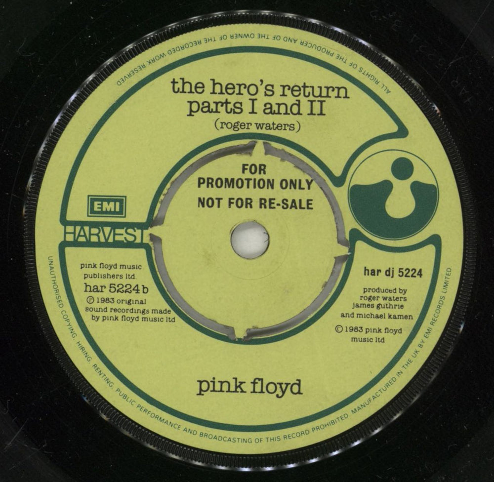 Pink Floyd Not Now John - 4pr UK Promo 7" vinyl single (7 inch record / 45)