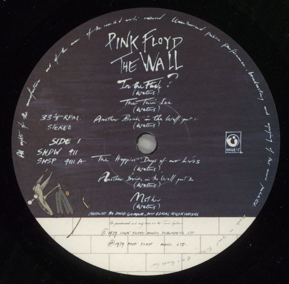 Pink Floyd The Wall - 1st + Sticker - VG UK 2-LP vinyl record set (Double LP Album) PIN2LTH654400
