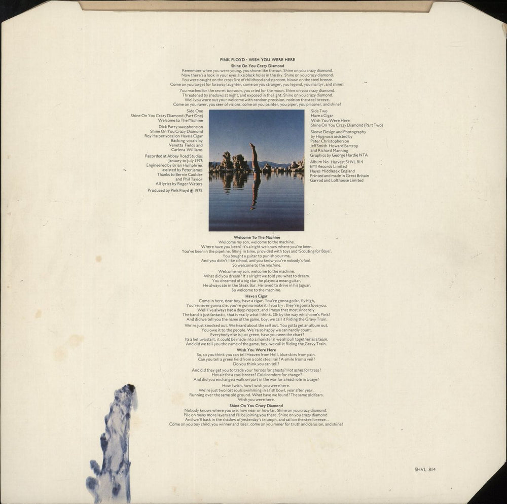 Pink Floyd Wish You Were Here - 1st (A) - Complete - EX UK vinyl LP album (LP record) 1975
