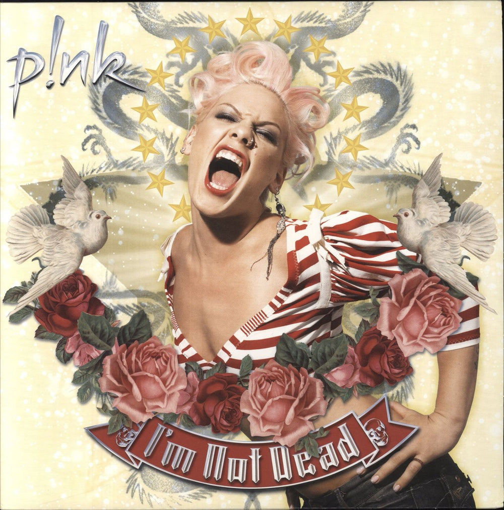 Pink I'm Not Dead - Pink Vinyl UK 2-LP vinyl record set (Double LP Album) 88985497931