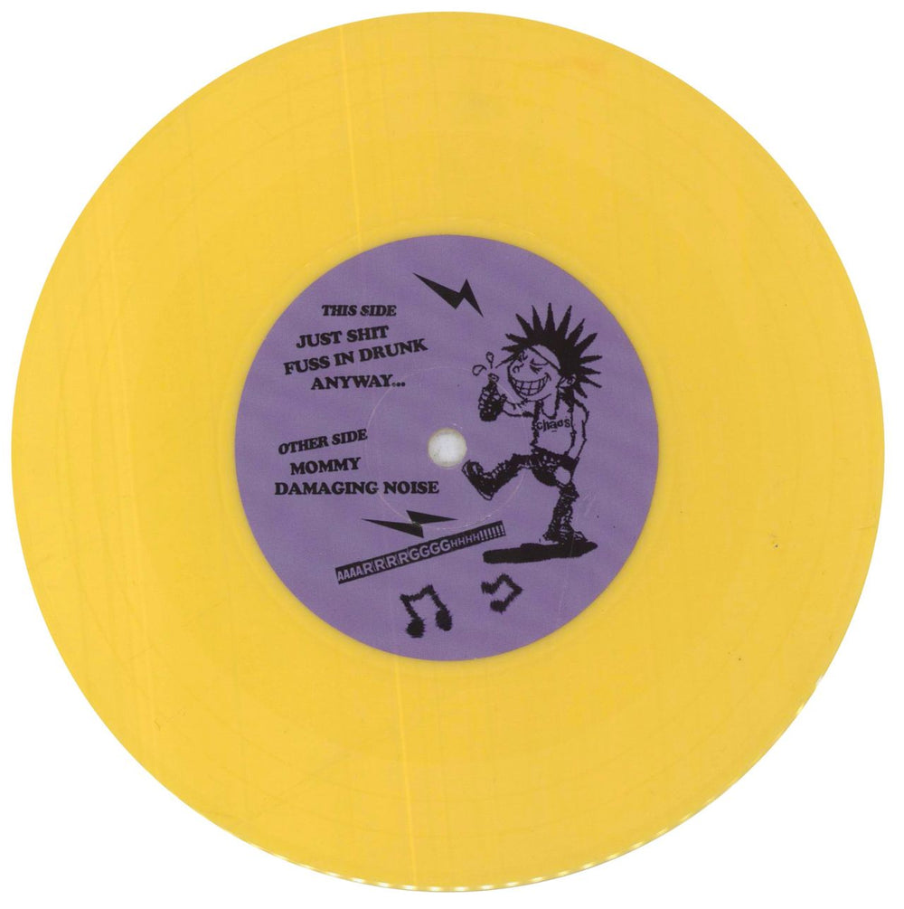 Pistol Joke We Just Shit E.P - Yellow vinyl UK 7" vinyl single (7 inch record / 45) 68Z07WE837659