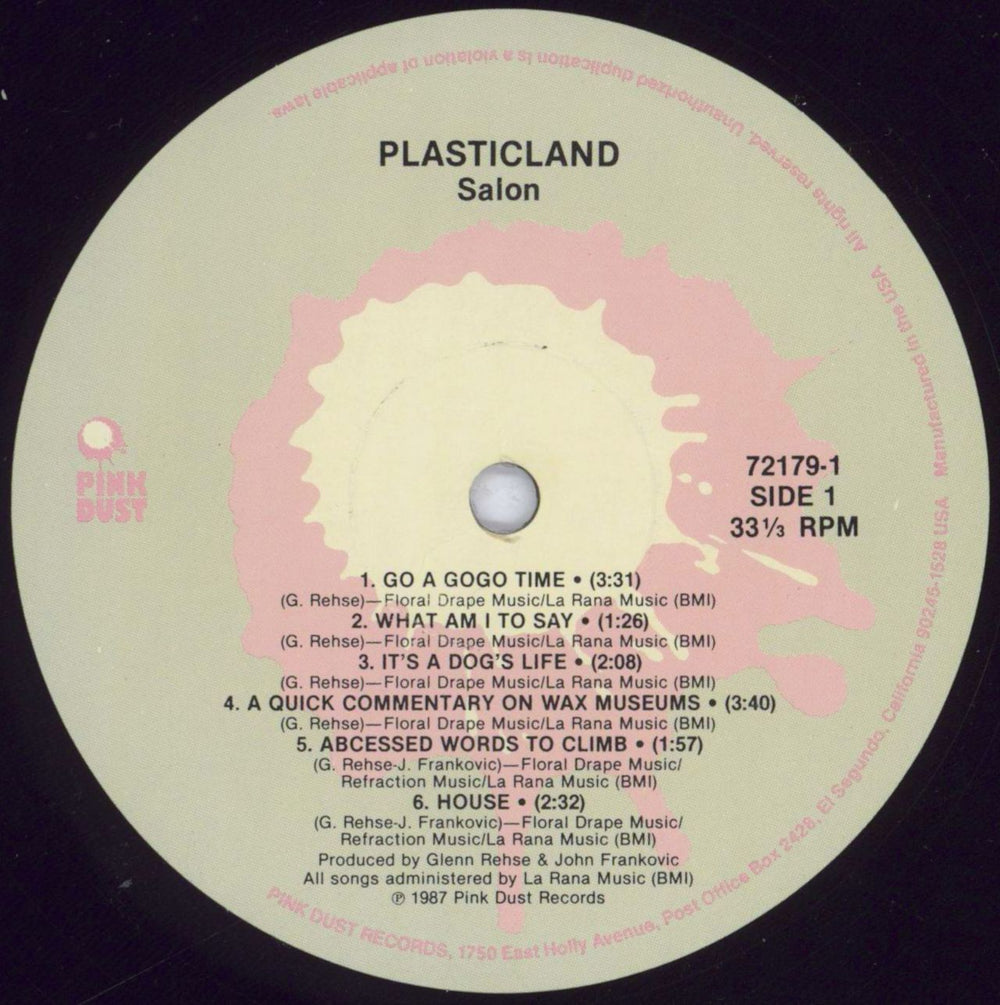 Plasticland Salon US vinyl LP album (LP record) PL0LPSA832562