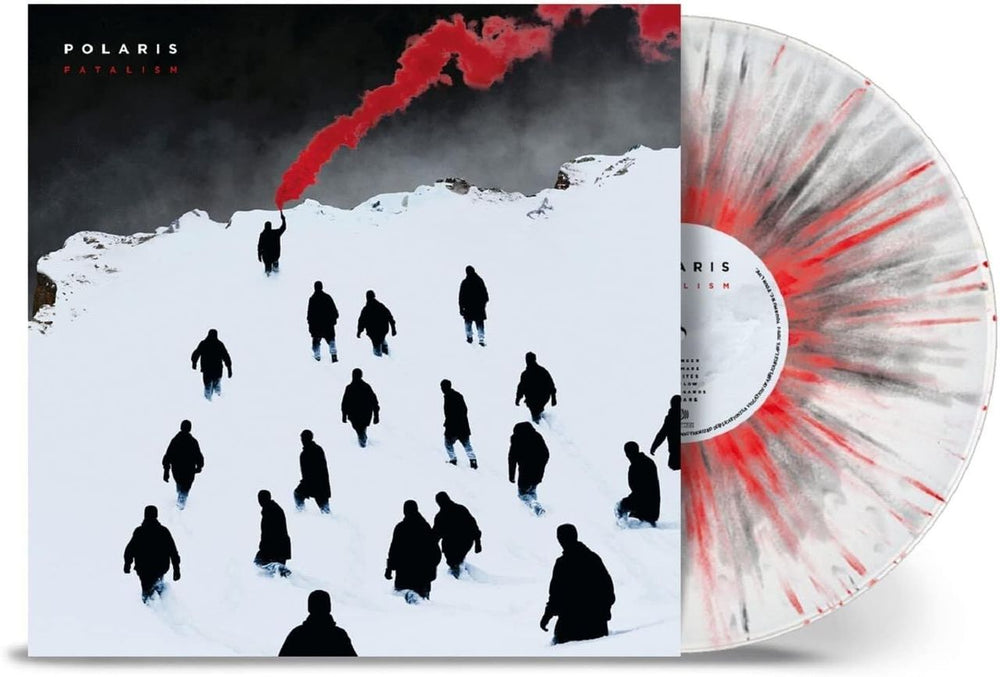Polaris (Metal) Fatalism - White With Black and Red Splatter - Sealed US vinyl LP album (LP record) 7070-1