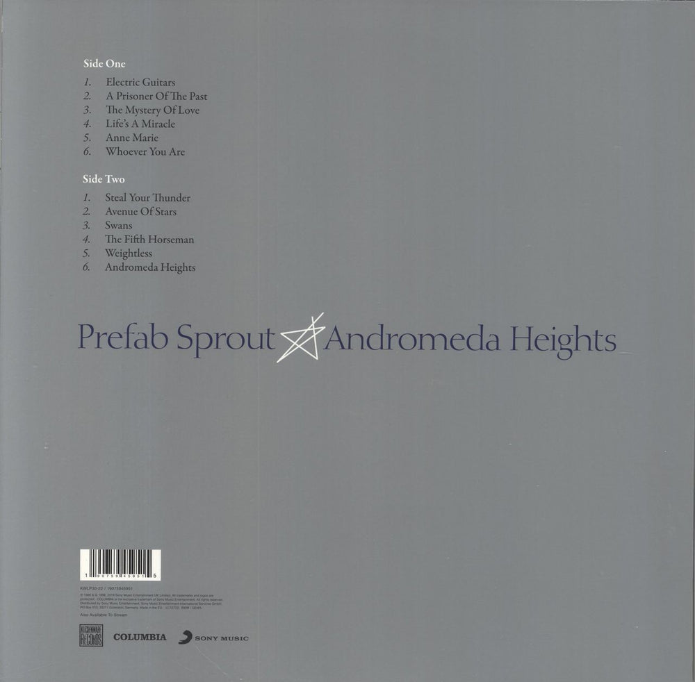 Prefab Sprout Andromeda Heights - 180g UK vinyl LP album (LP record) 190759459515