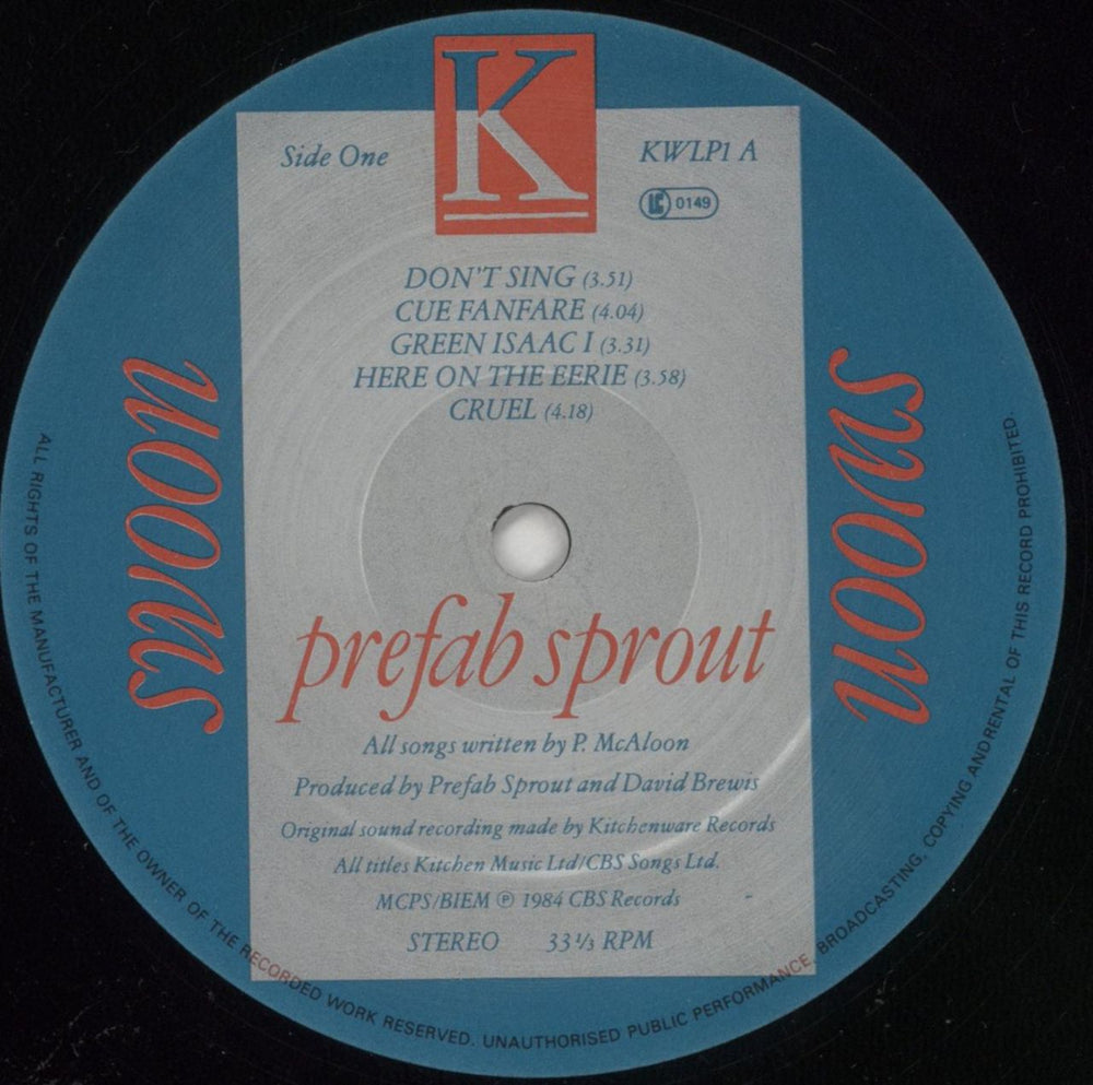 Prefab Sprout Swoon UK vinyl LP album (LP record) PRELPSW92694