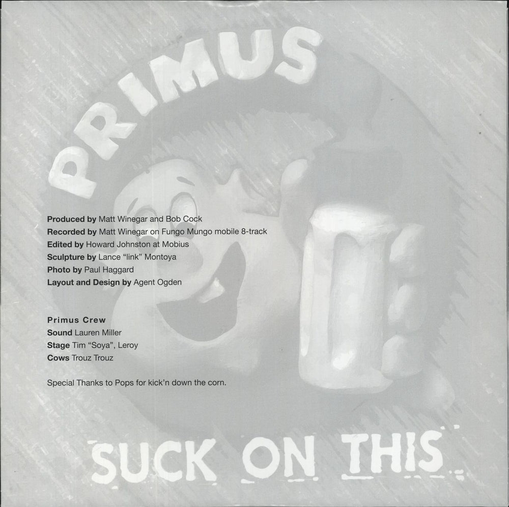 Primus Suck On This - RSD 2020 - Transparent Blue Smoke Vinyl US vinyl LP album (LP record) 2020