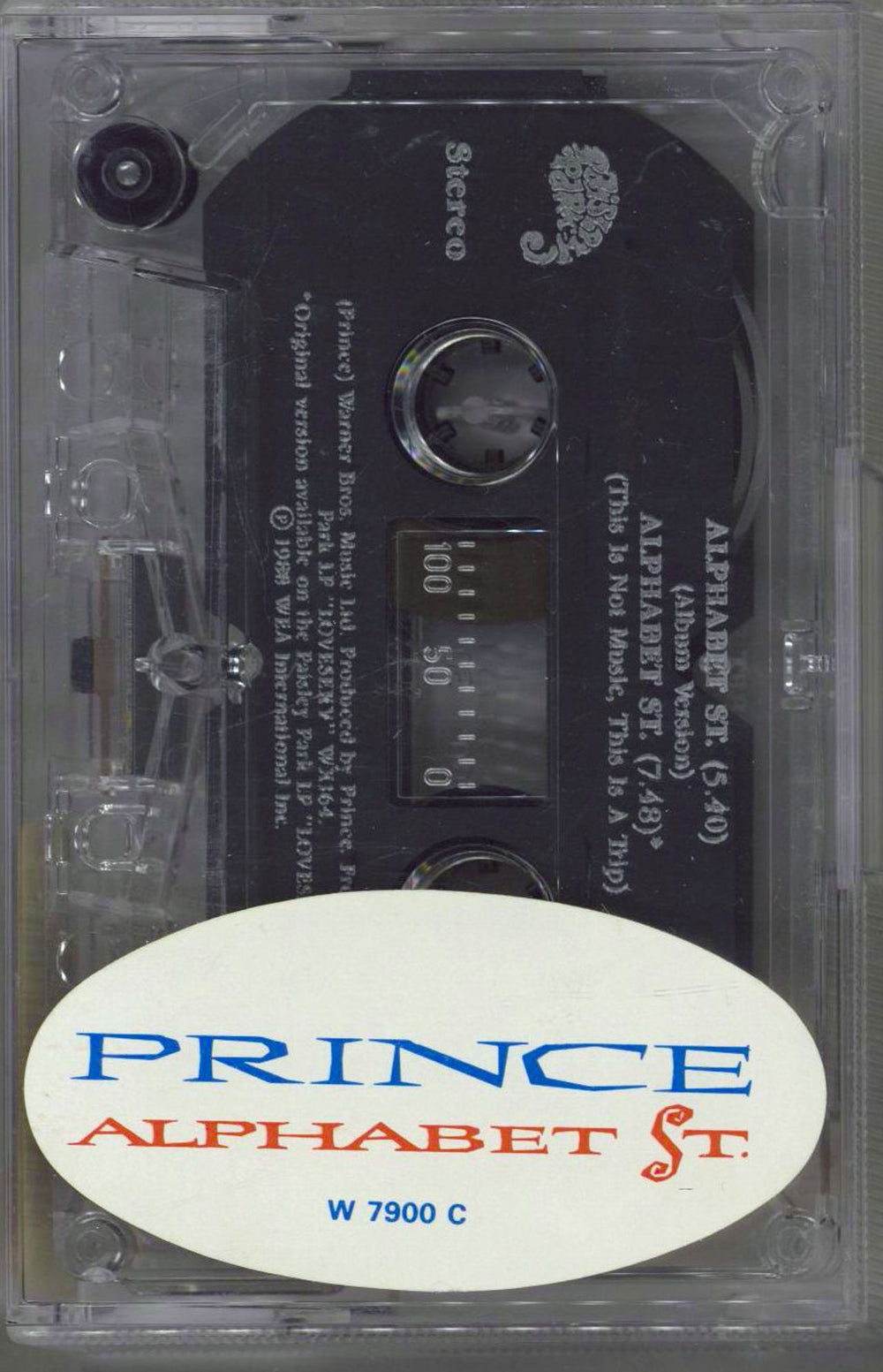 Prince Alphabet Street UK cassette single W7900C