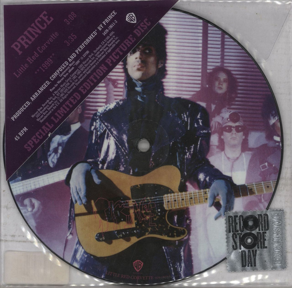 Prince Little Red Corvette - RSD17 UK 7" vinyl picture disc (7 inch picture disc single) 557699-7