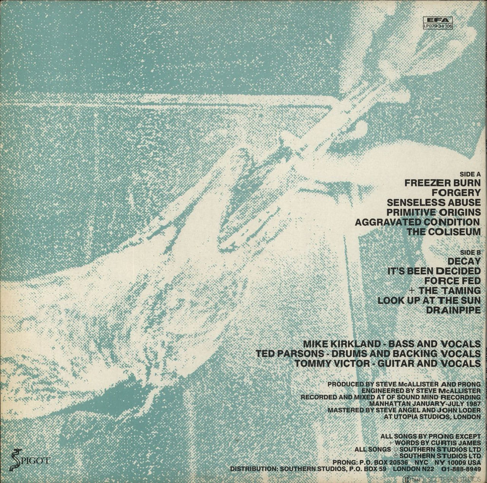 Prong Force Fed French vinyl LP album (LP record)