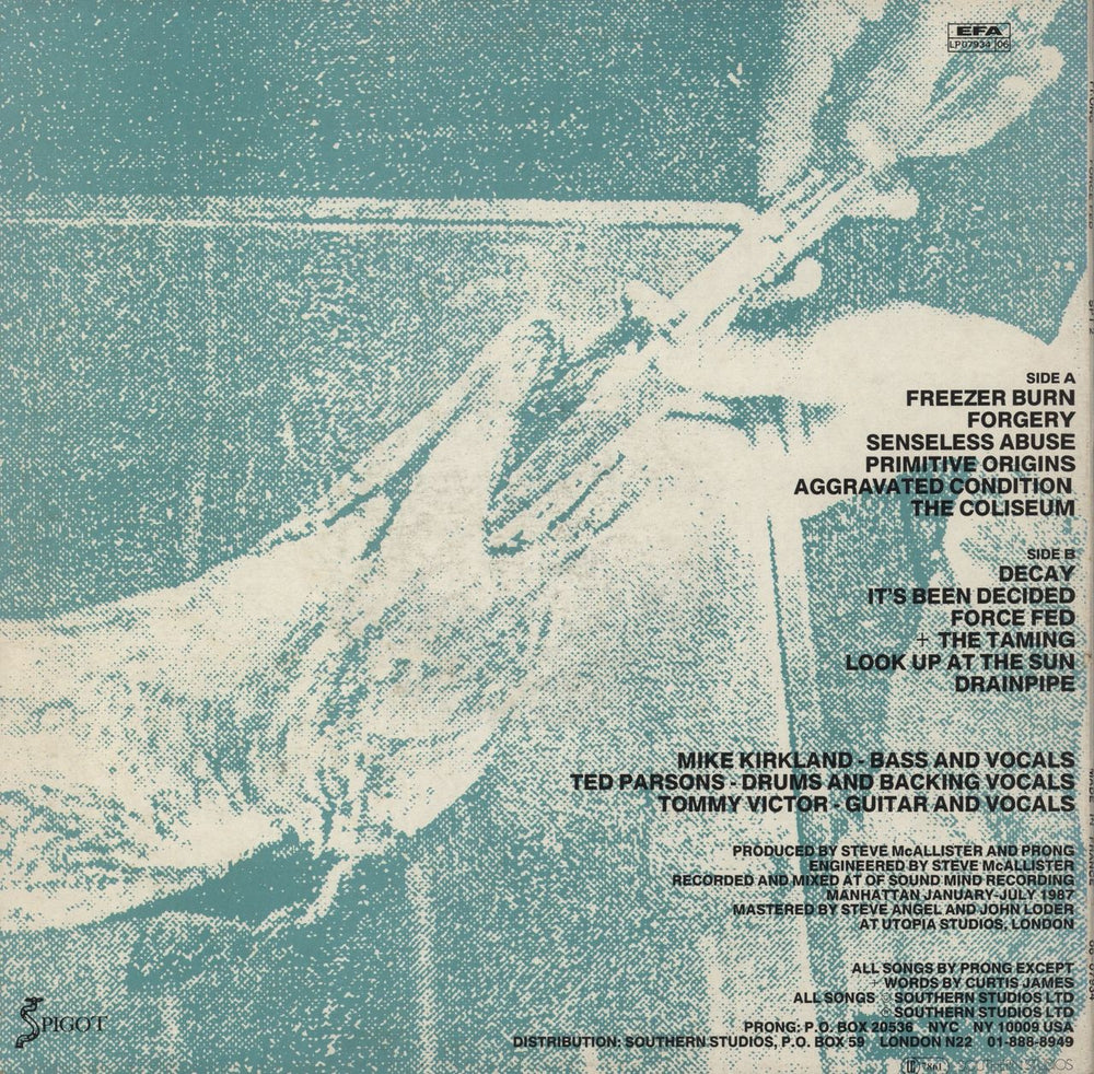 Prong Force Fed - VG French vinyl LP album (LP record)