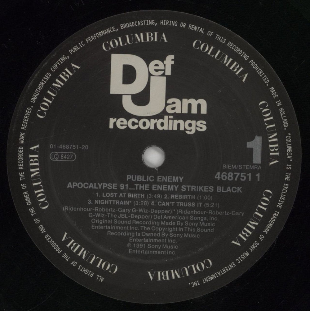 Public Enemy Apocalypse 91...The Enemy Strike Black - VG Dutch 2-LP vinyl record set (Double LP Album) PUB2LAP859347