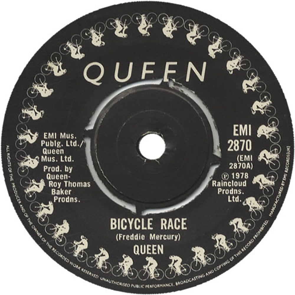 Queen Bicycle Race + p/s UK 7" vinyl single (7 inch record / 45) QUE07BI07359