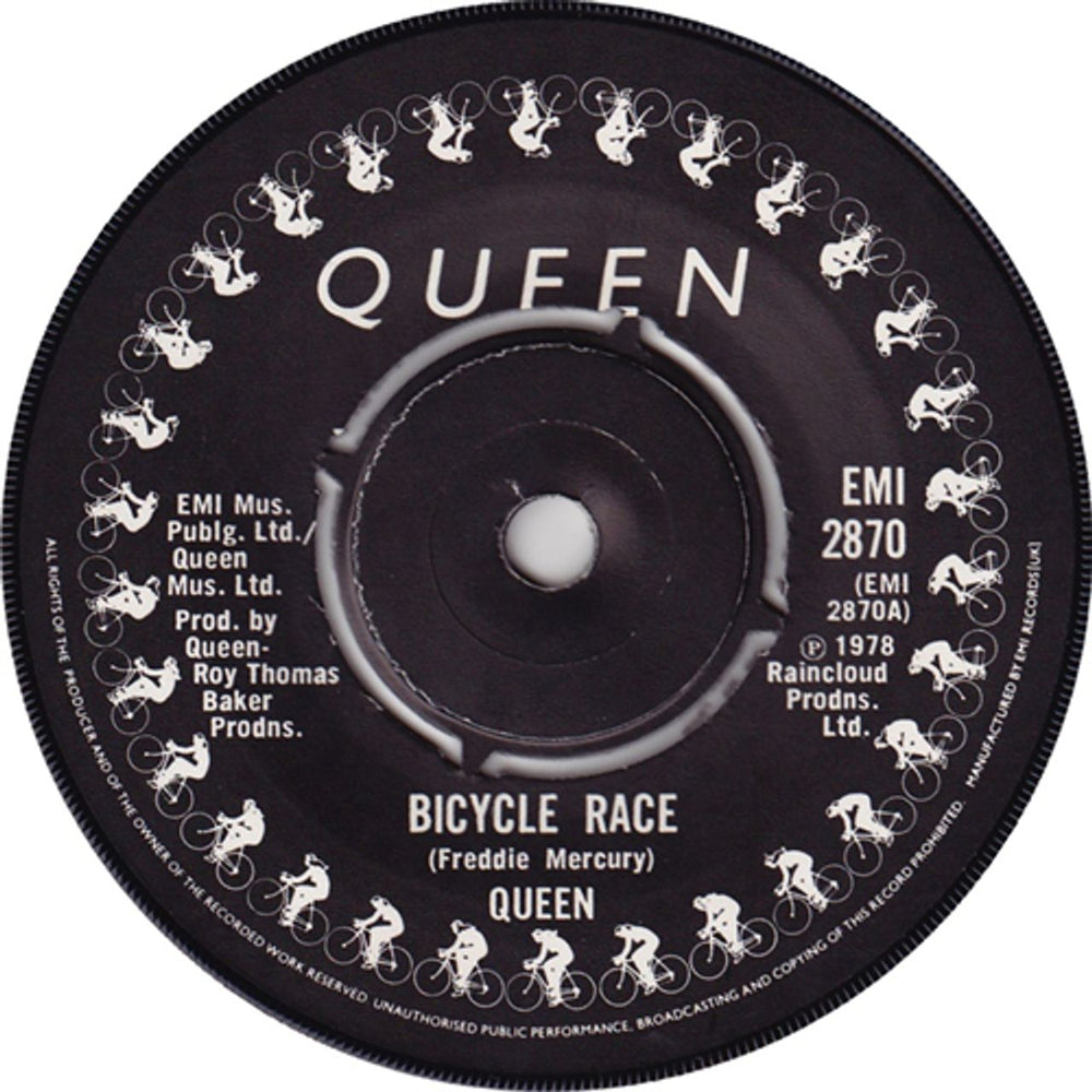 Queen Bicycle Race UK 7" vinyl single (7 inch record / 45) EMI2870