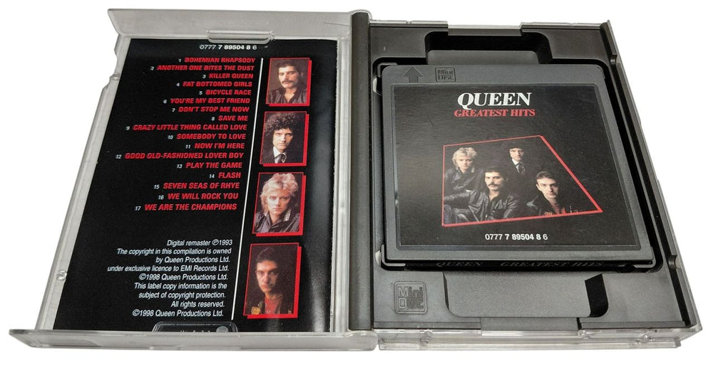 Queen Greatest Hits UK mini disc (MD) QUEMDGR613243