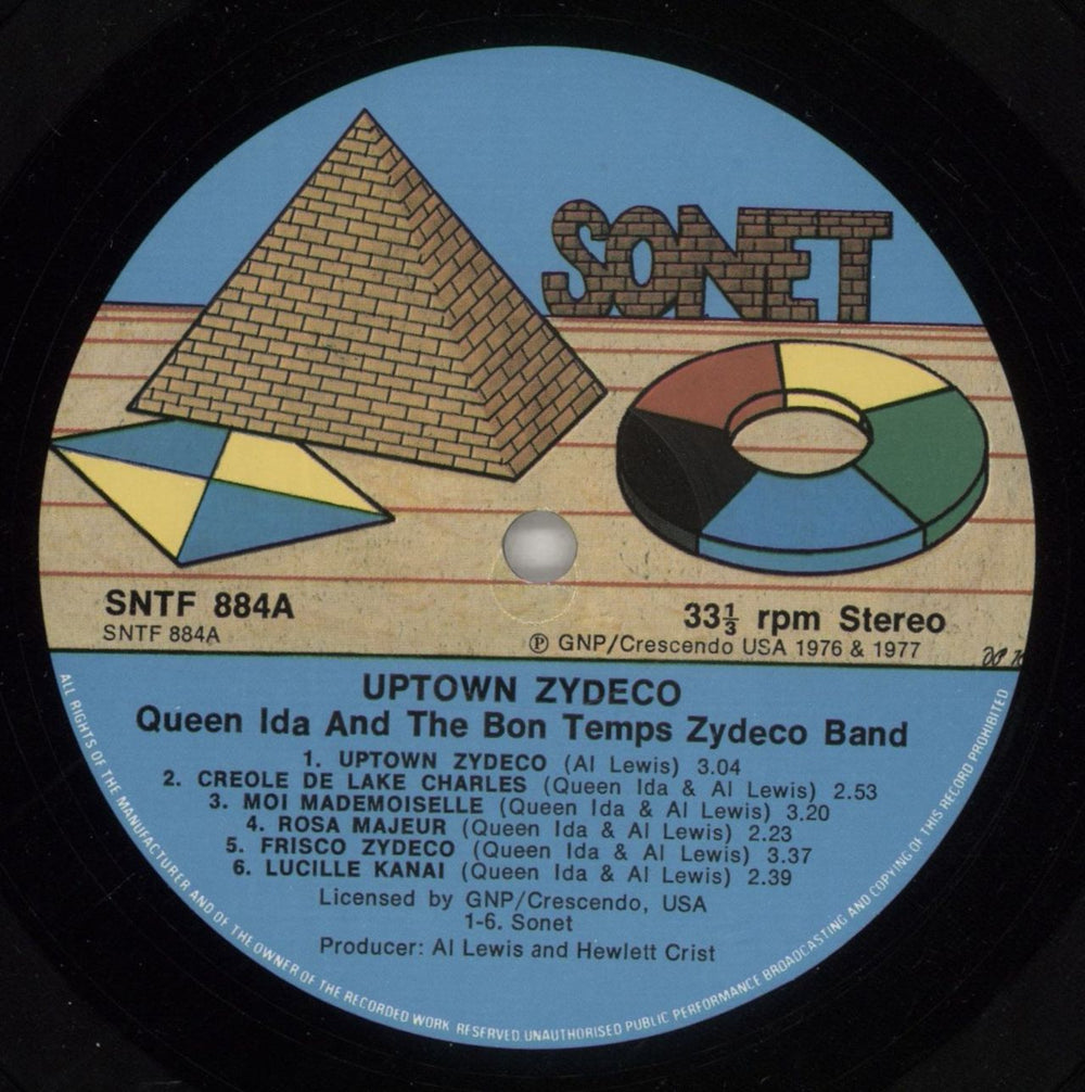 Queen Ida Uptown Zydeco UK vinyl LP album (LP record) QU1LPUP869723