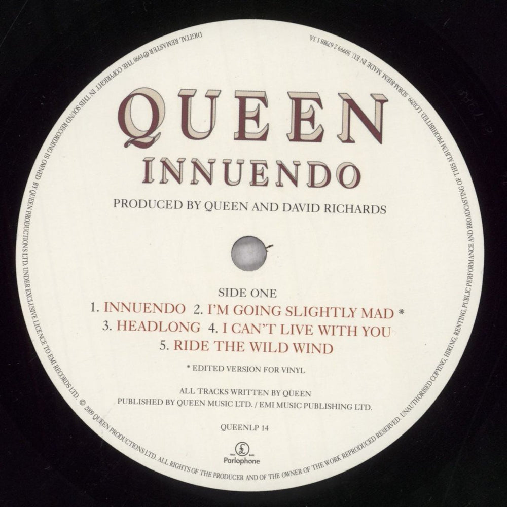 Queen Innuendo UK vinyl LP album (LP record) 5099926798813