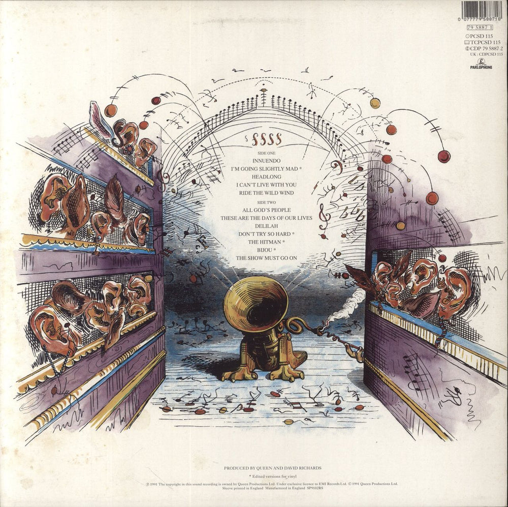 Queen Innuendo - VG UK vinyl LP album (LP record) 077779588718