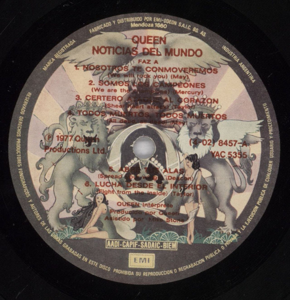 Queen Noticias Del Mundo - News Of The World Argentinean vinyl LP album (LP record) QUELPNO02580